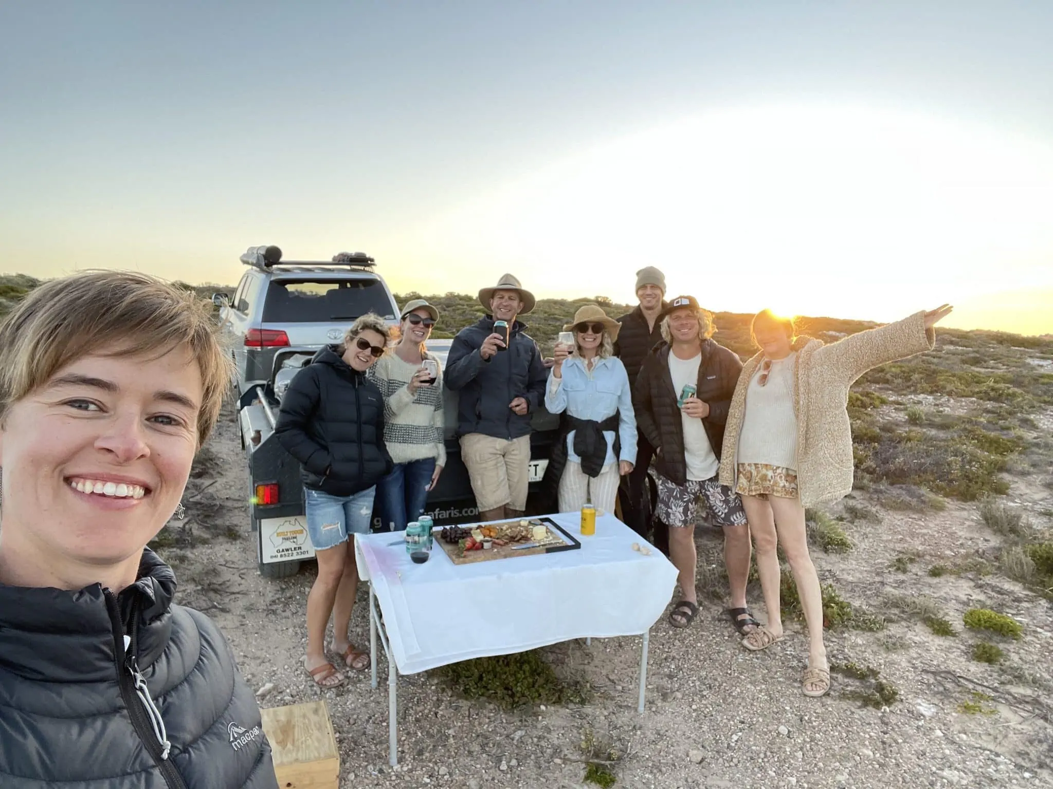 Sarah with tour guests